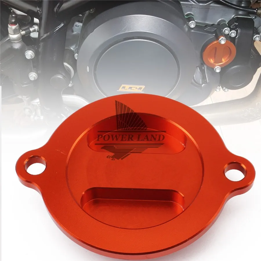 1pcs Orange CNC Aluminum Refit Engine Oil Filter Cover Cap for KTM Duke