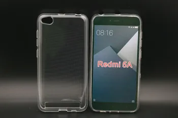 

100pcs/lot transparent smooth Soft TPU Cover Case For Xiaomi redmi 5A