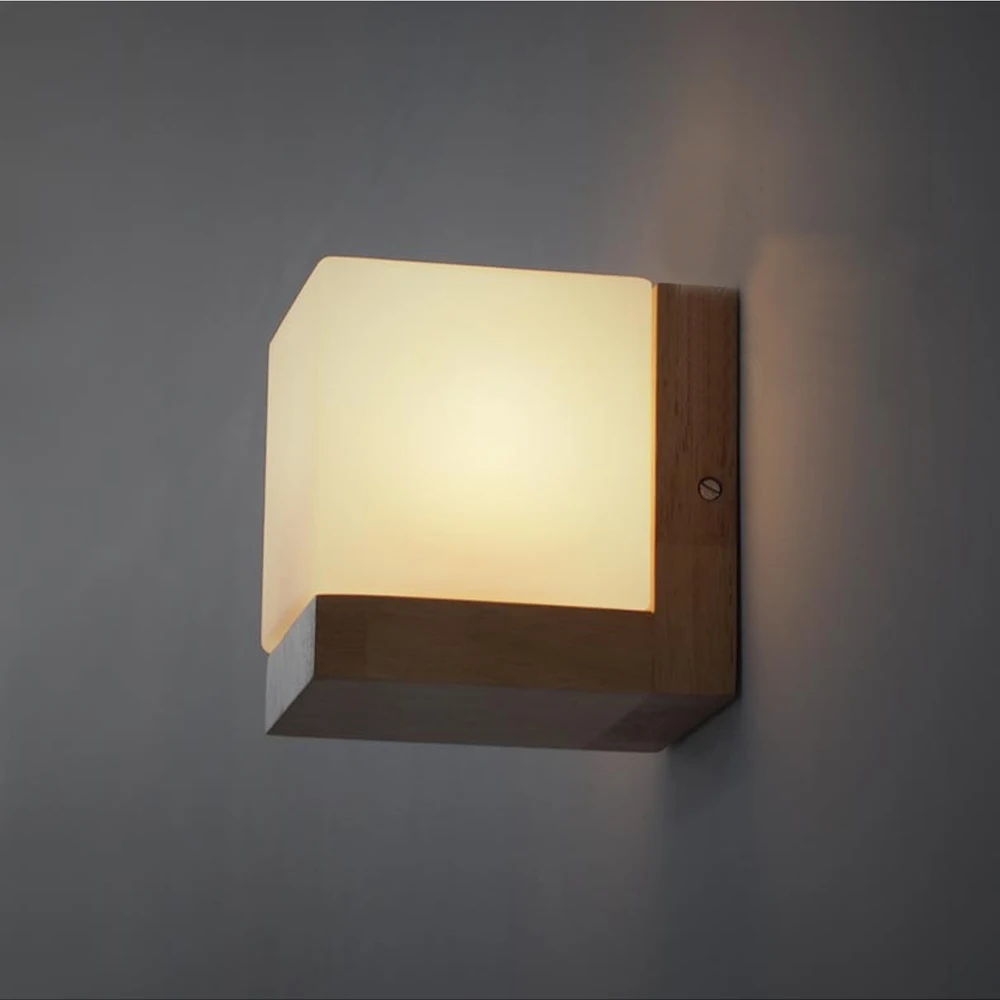 Aliexpresscom Moderne Eichenholz Wandleuchten Cube Zucker Aliexpresscom Moderne Eichenholz Wandleuchten Cube Zucker