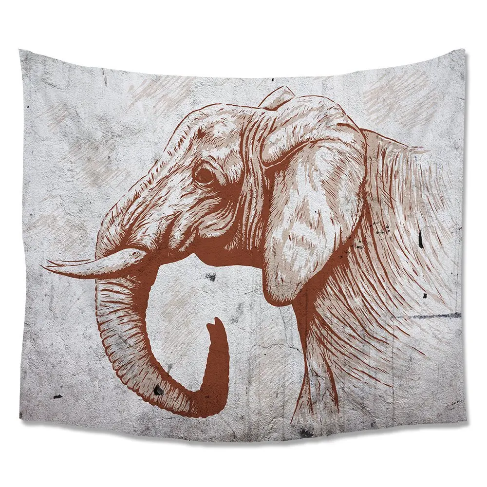 Indian Elephant Lime Wall Hanging Tapestry,Bedroom Living Room Dorm