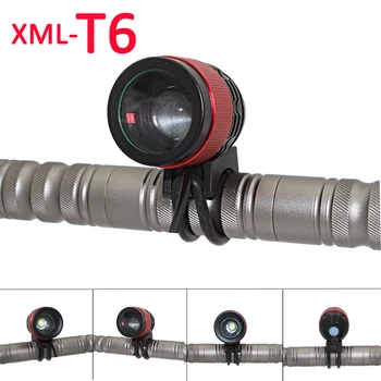 

XML T6 LED 1500LM Zoom Zoomable Bicycle Flashlight Front Bicycle Light DC 3 Modes head Light Bike Lamp Back Tail Light