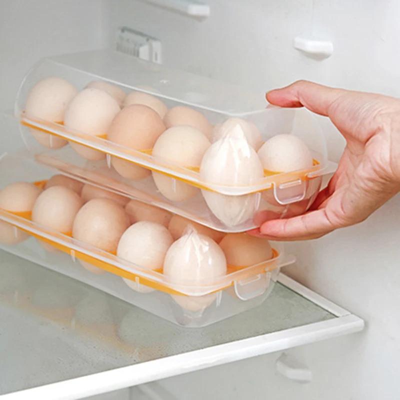 

AIBAN Creative Eggs Organizer Storage Box Plastic Eggs Collection Case Clean and Safe Refrigerator Home Organizer Accessories