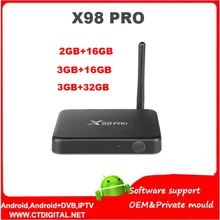 10pcs Metal Case X98 PRO Amlogic S912 Chip 3GB 32GB MAX Android 6 0 TV Box