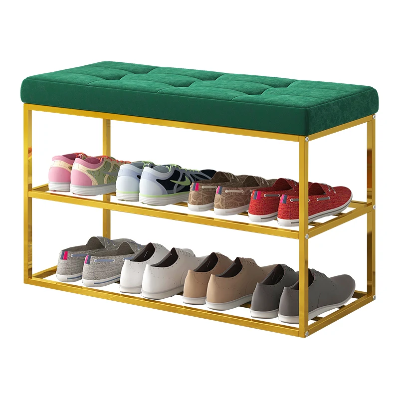 

Shoe bench home doorway Shoe stool can sit shoe rack rectangular stool simple shoe rack European storage stool