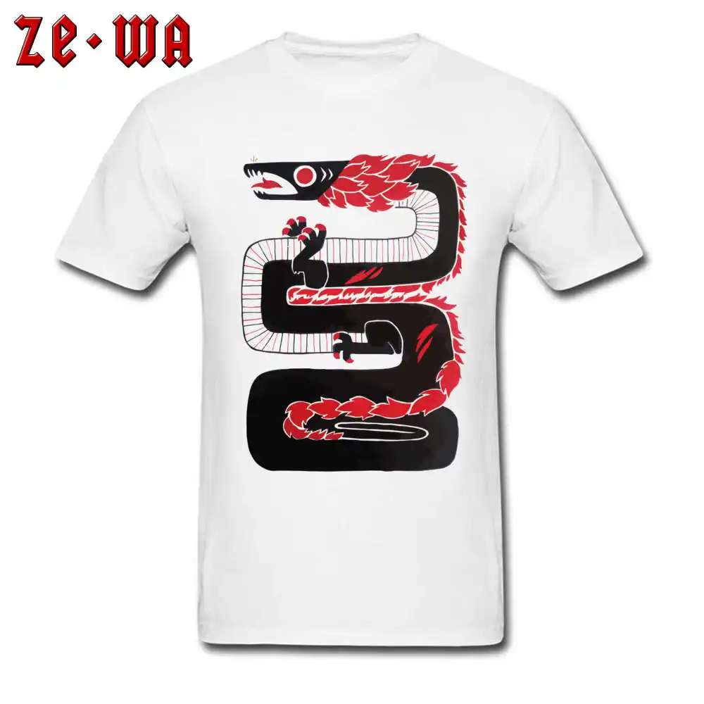 black shirt with red dragon