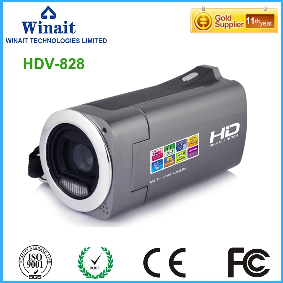 15MP 720p hd digital video camera HDV 828 2.7" LCD display