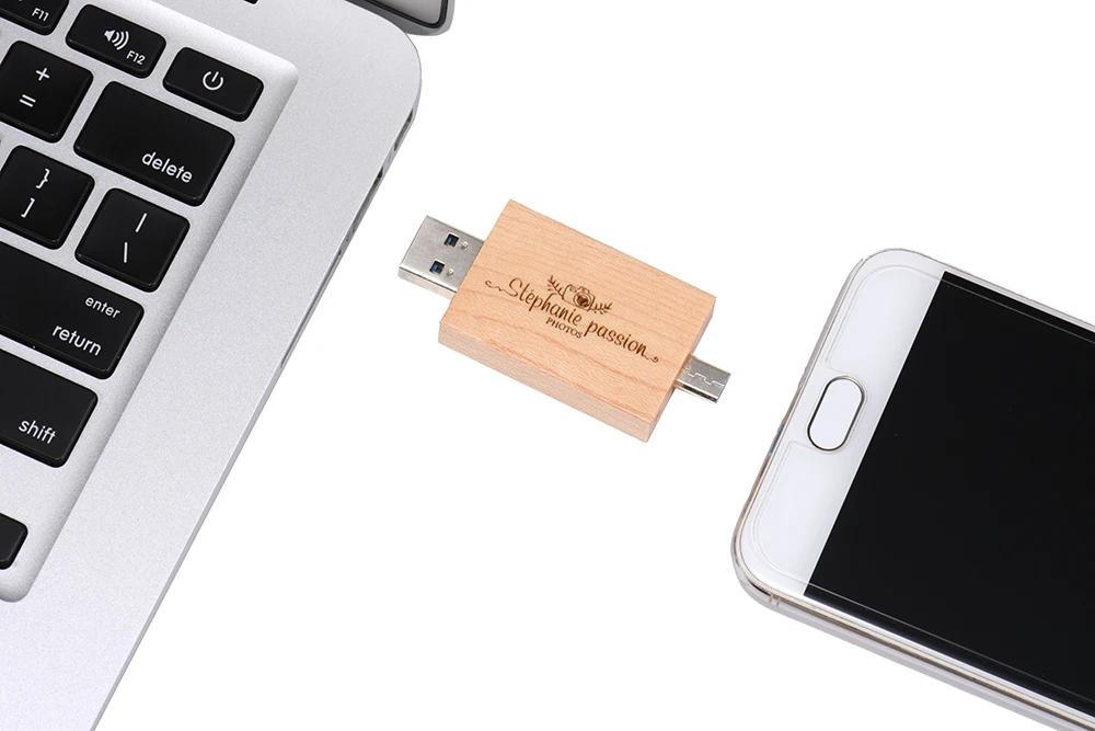 SHANDIAN OTG флеш-диск USB 2,0 деревянный u-диск смарт-флешка подходит для телефона и ПК USB флешка 4 ГБ 32 ГБ 64 Гб карта памяти