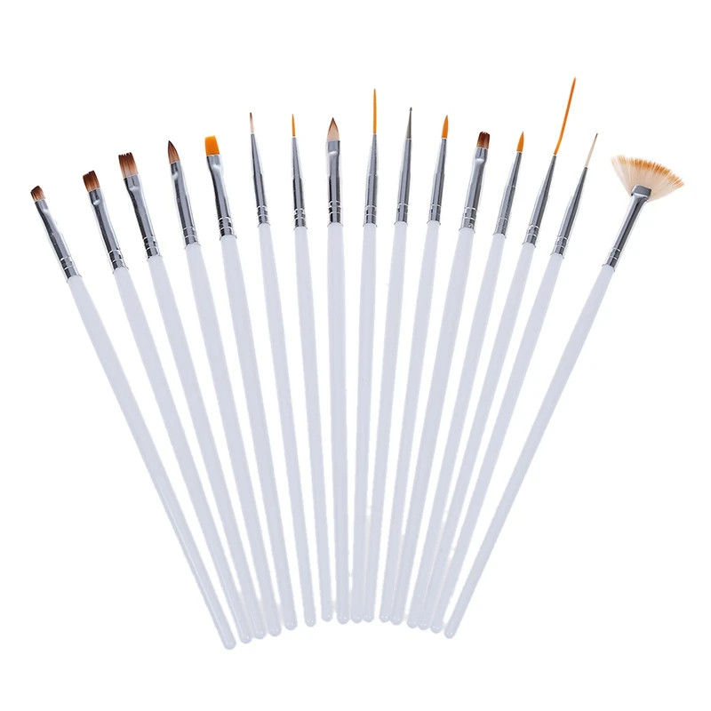

16 pcs Brush UV Gel Nail Acrylic Nail Art Dotting Tool Modeling Set