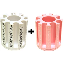 

White Pink Coin-Pen Holder CPH Desktop Organizing Device Australian Coin Holder Office Desk Stationeries Storage Box
