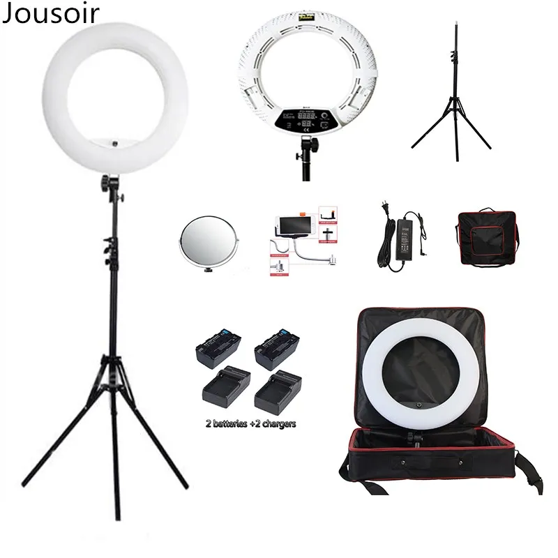 FD-480II Yidoblo White LED Ring lamp Light Make up Lighting sefie ring set + standing (2M)+ bag batteries kit CD50 | Электроника