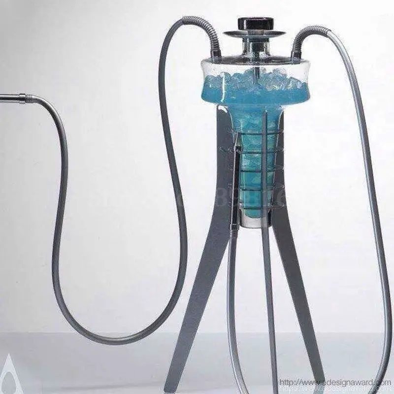 2015 high Quality Shisha Glass Hookah Medusa Art Hookah with LED light