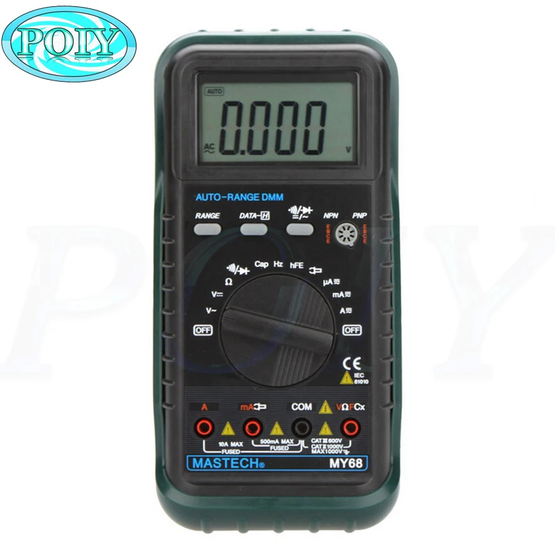 Hot HUAYI MY68 Handheld LCD Auto/manual Range DMM Digital Multimeter DC