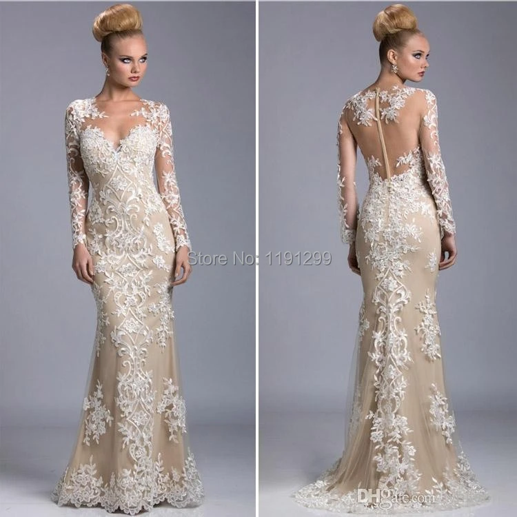 cream lace cocktail dress