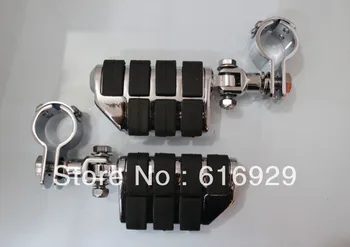 

Motorcycle foot Pegs footrest Iso-Wing with Clevis & 1-1/4 Clamps mount for 8032 HIGHWAY PEGS