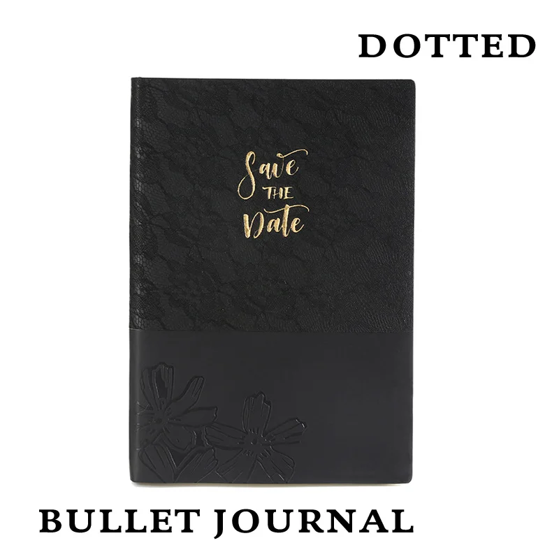 

Dot Grid A5 Soft Cover Lace Creative Lady Fashion Notebook Dotted Bullet Journal Bujo