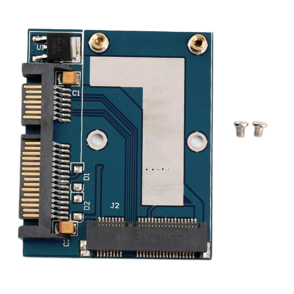 Новинка Лидер продаж плата преобразователя Mini PCI e MSATA на 2 5 &quotSATA модуль синей
