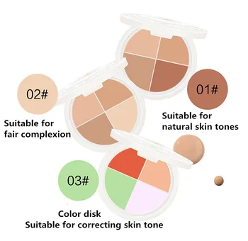 

Natural Snail Essence Moisturizing 4 Color Concealer Perfect Cover Face Acne Print Wrinkle Pore Makeup Primer Repair Cream