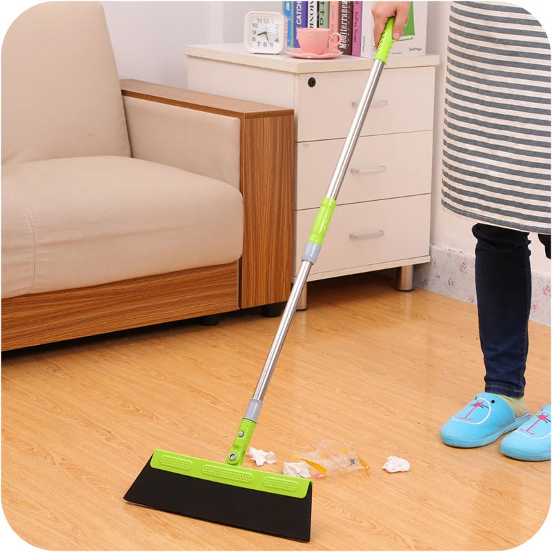 

Magic Broom Sweep Dust Hair Bathroom Wiper Broom Rotate Connector Rubber Mop Cleaning Tool 180-degree rotating blade clean sweep