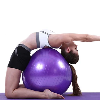 Fitball Workout With Indoor Fitness Training Yoga Ball