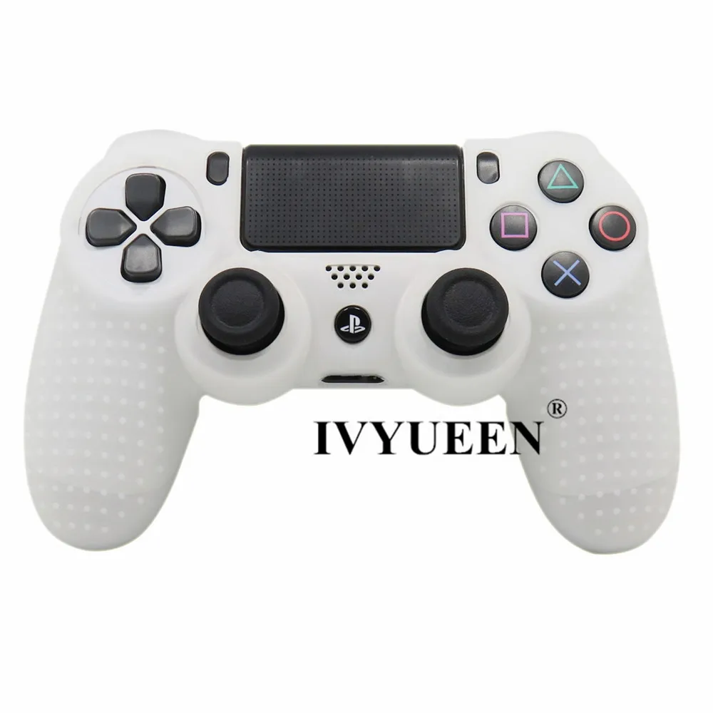 IVYUEEN высокое качество анти-скольжения силиконовый чехол для Dualshock 4 Игровые приставки PS4 Pro тонкий контроллер чехол с аналоговый стик шапки