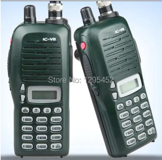 

2PCS Green IC-V8 waterproof walkie talkie VHF 136-174MHz 5.5W 100 Channels DTMF Encoder Marine Two way Radio