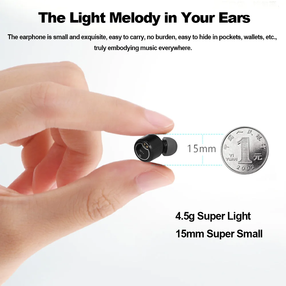 M2 + TWS Bluetooth 5 0 наушники стерео беспроводные HIFI Звук спортивные громкой связи