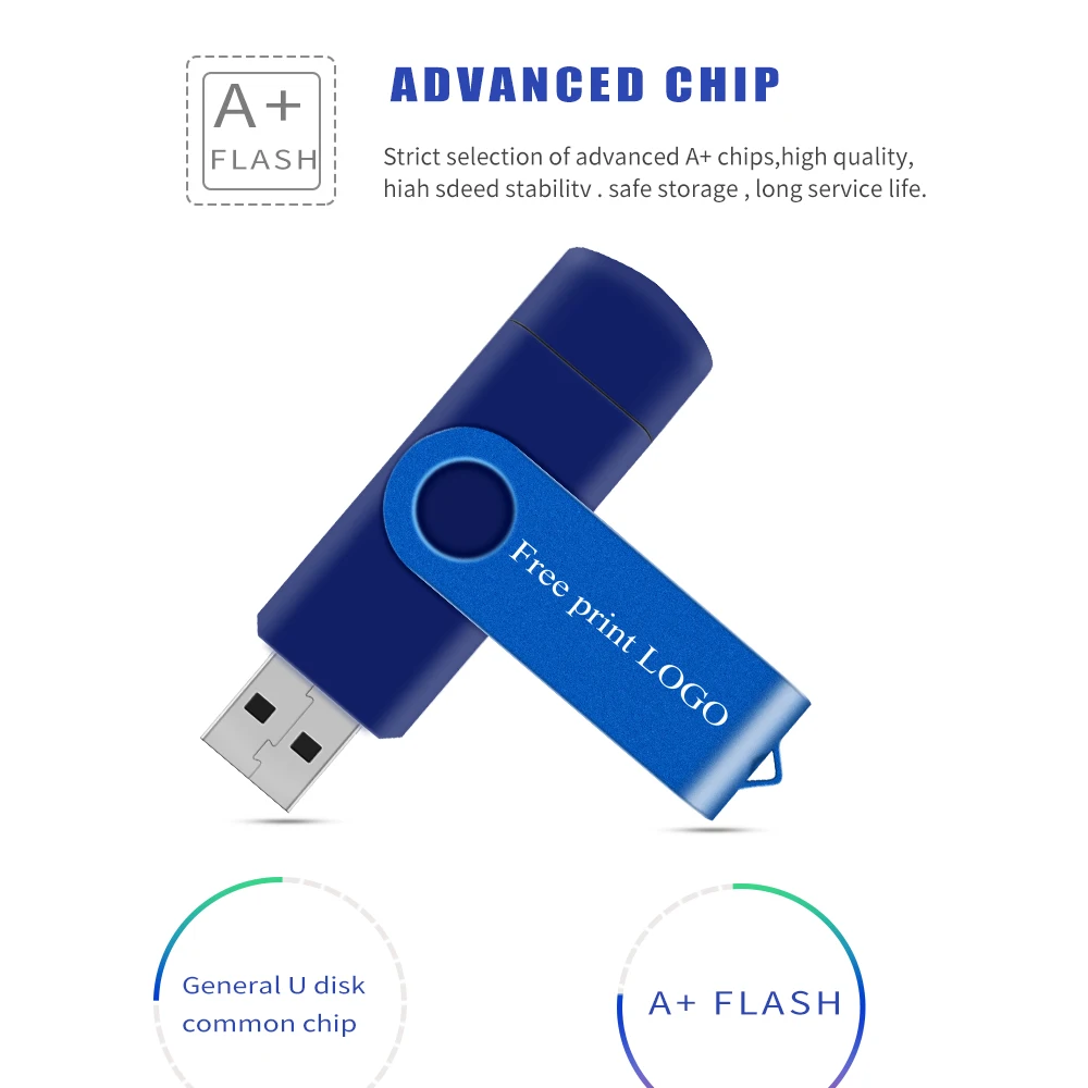 OTG Usb флеш-накопитель 2,0 металлический флеш-накопитель для Smart usb-накопитель, Флэшка 4 ГБ 8 ГБ 16 ГБ 32 ГБ 128 г Micro Usb карта памяти высокая скорость U