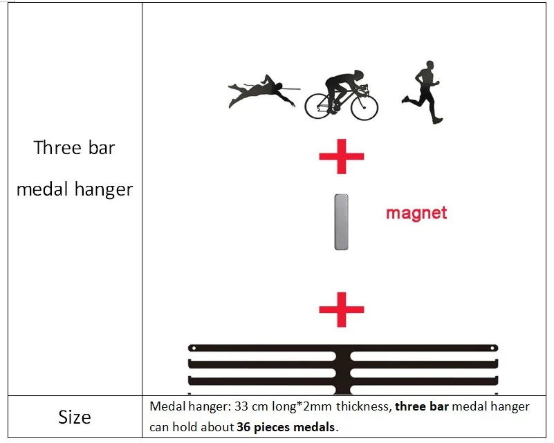 Плавательный Велоспорт Бег медаль для триатлона вешалка