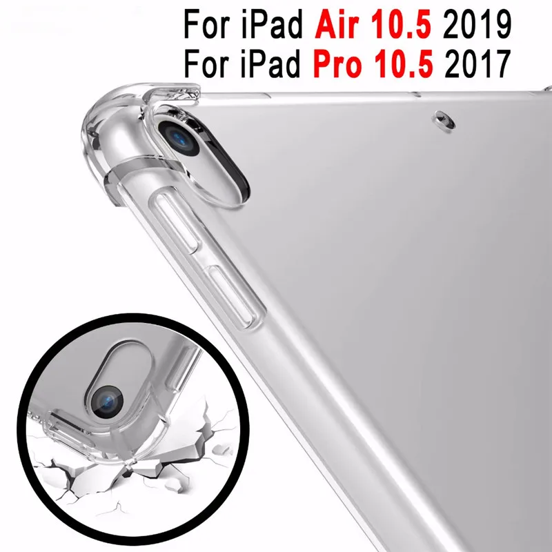 

Transparant Soft Silicon Clear TPU Cover voor Apple iPad Pro 10.5 inch 2017 Back Cover for iPad Air 3 10.5 2019 Case Coque Funda