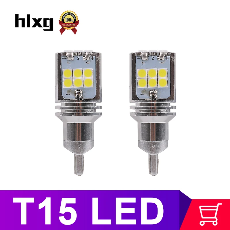 hlxg 2pcs T15 W16W LED Bulb LED Reverse Light Bulbs Car Backup Parking