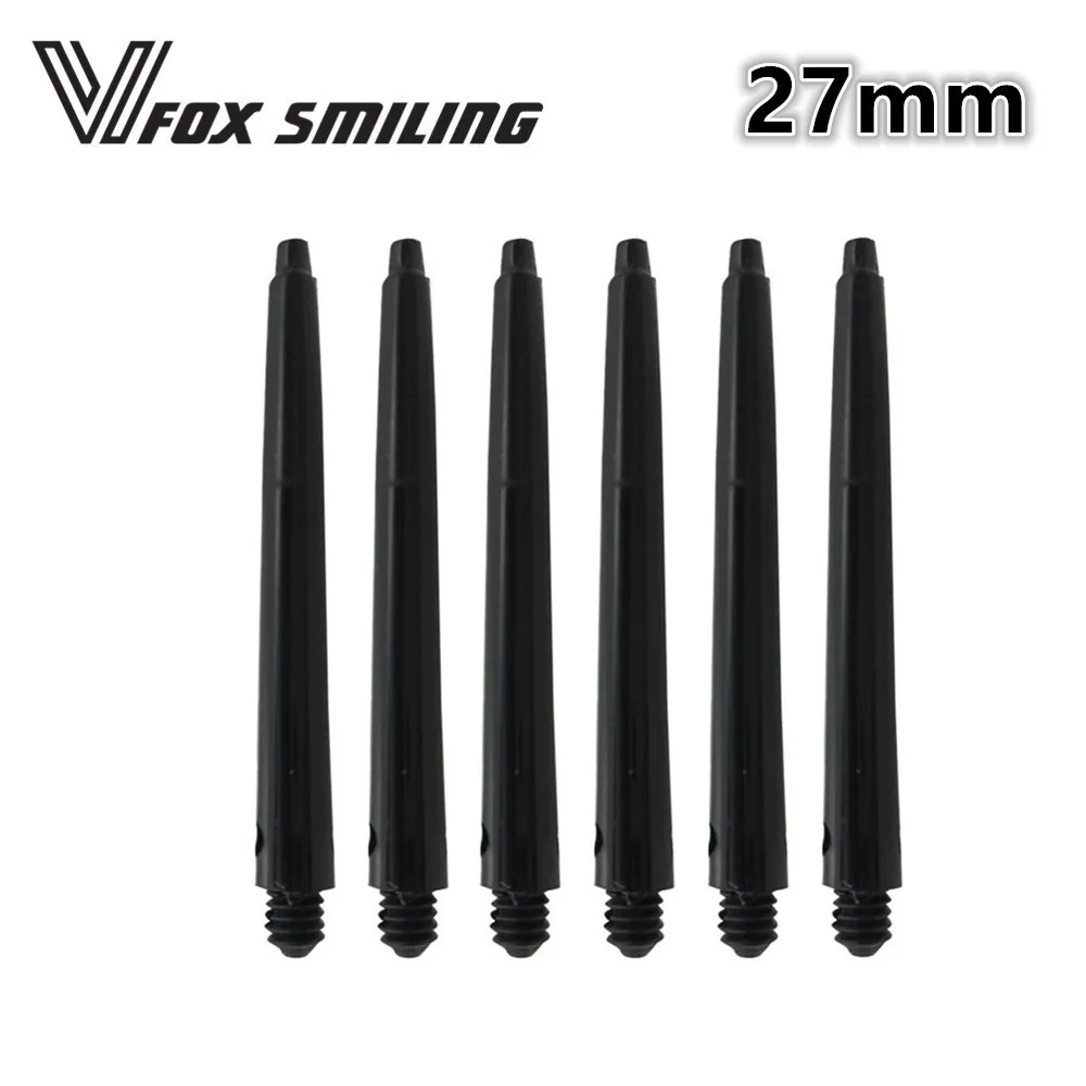 black 27mm 50pcs Лиса Улыбающееся, 50 шт в наборе, черный древки для Дартса нейлон 2BA 27/35/45 мм для профессиональных Dardos пластиковый Дартс Валы аксессуары - Цвет: black 27mm 50pcs