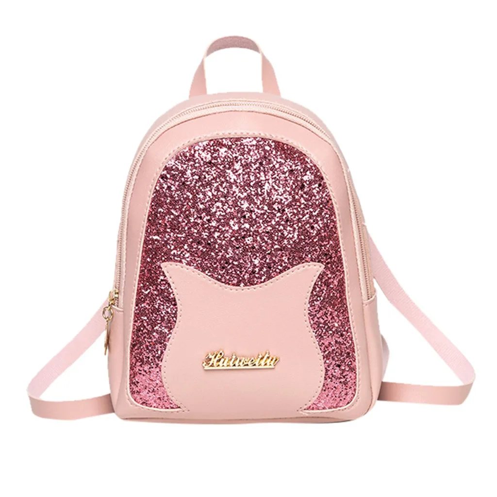 

Small Backpack 2019 Girl Brand Fashion Shining Sequin Shoulder Bag Women Multi-Function Mini Back pack for Teenage Girls #L10