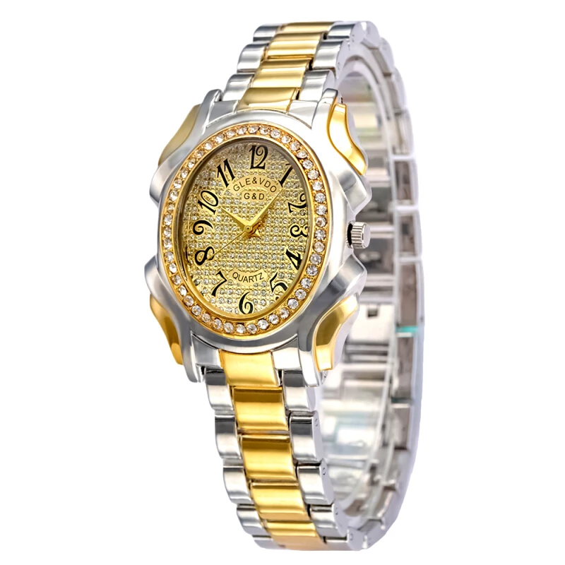 Xg64 G & D gle и VDO Роскошные Брендовые женские Часы золото Womem браслет Часы со стразами Женская одежда часы reloj Mujer
