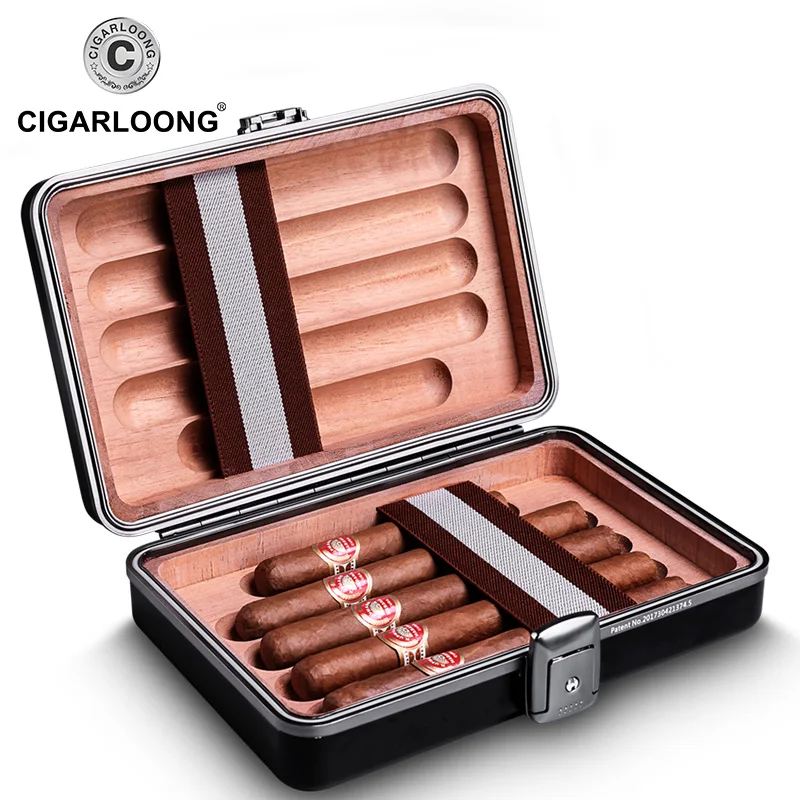 CIGARLOONG чехол для сигар портативный герметичный дерево кедра с подкладкой коробка