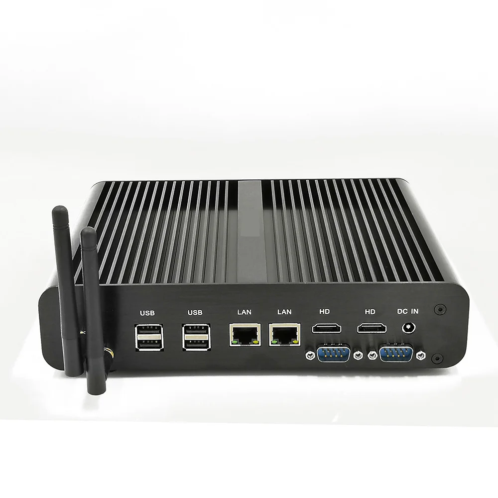 2 COM Win10 Core i5 i3 промышленный ПК Двойной Intel NUC без вентилятора minipc core i7 7660U графика 640 игровой компьютер HDMI DP HD 4K HTPC