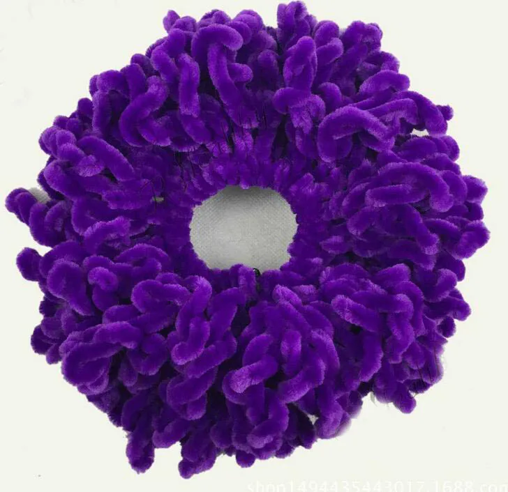 7 цветов простое удобное объемное скручивание Большой волос галстук кольцо украшение для хиджаба Khaleeji головной убор без клипсы - Цвет: Purple