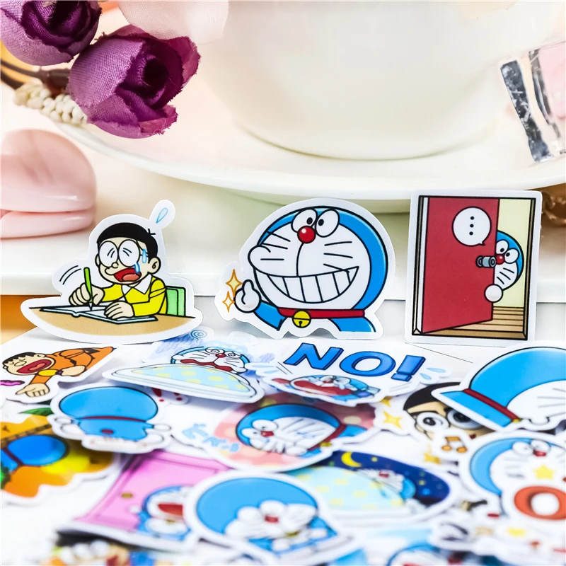 40 шт. креативные милые самодельные наклейки doraemon kawaii красивые декоративные
