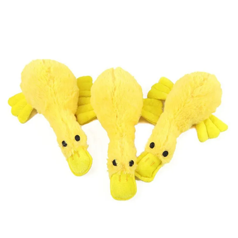 Plush Duck Shape Pet Squeak Toys Sound Play Dog Toys For Small Large Dogs Cats Puppy Molar Chew Toys Pet Supplies 40DC27 (7)
