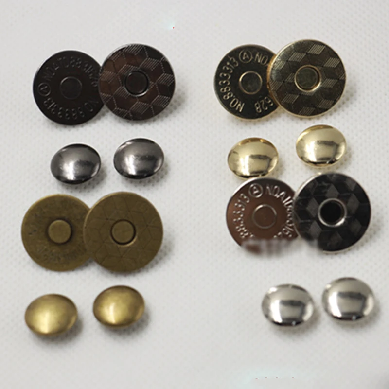 DIY Leather Craft Bag Purse Sewing Clothes Magnet Rivet Button Double Side Super Thin and Strong 50sets/lot
