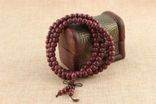 108*8mm Purple Heart Prayer Beads Tibetan Buddhist Mala Bracelet Buddha Rosary Necklace Bangle Wodden Jewelry