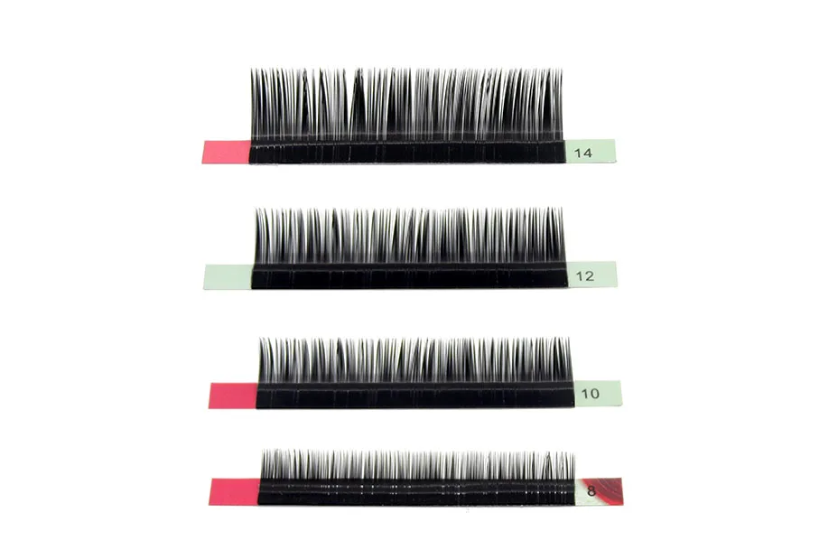 Kimcci 16 рядов 7-15 мм Смешанные Искусственные ресницы для наращивания индивидуальные шелковые норковые ресницы профессиональные натуральные 3D объемные реснички длинные черные