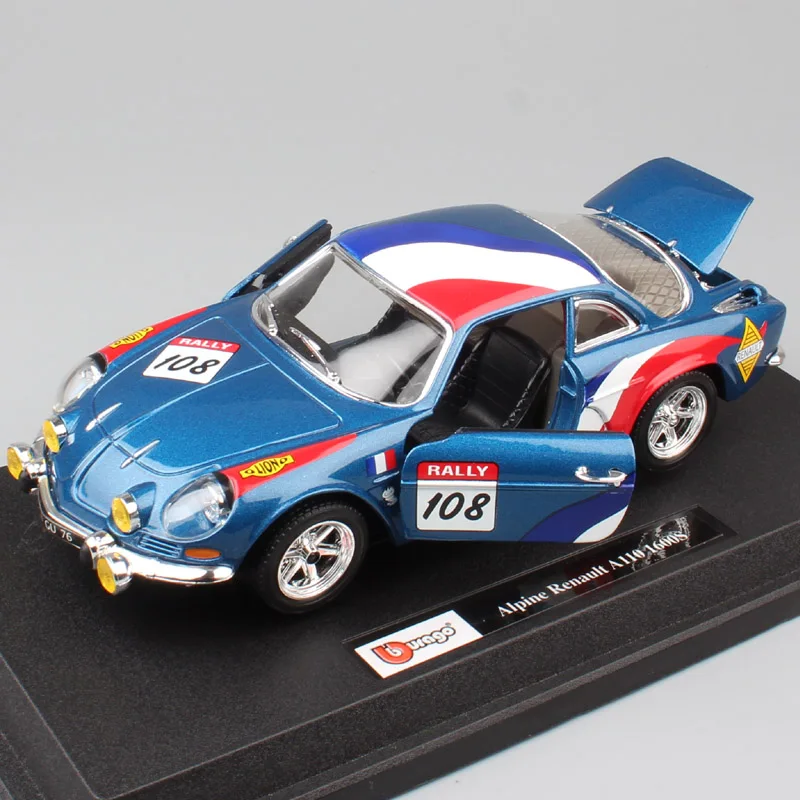 

Children's 1:24 Scale metal RENAULT Alpine A110 1600S Rally Race car 108 diecast wrc styling models cars toy mini for collection