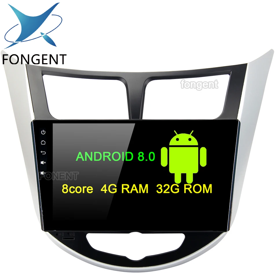 

Fongent 9" Android 8.0 Car GPS Radio Player for Hyundai Verna Solaris I25 2010 2011 with Octa Core 4GB+32GB Auto Stereo Radio
