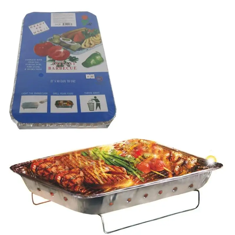 LumiParty Outdoor Camping Disposable Portable Instant BBQ Picnic Grill with Charcoalpicnic