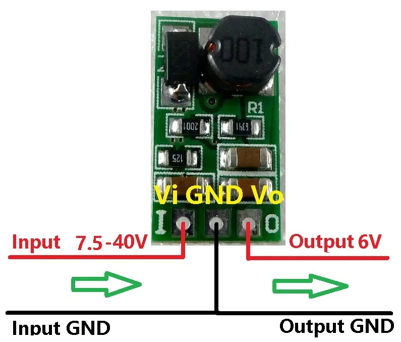 3 шт. 5 Вт 7-40 В до 3 в 3,3 В 3,7 в 5 в 6 в 7,5 в 9 в 12 В DC понижающий преобразователь модуль понижающего напряжения регулятор доска