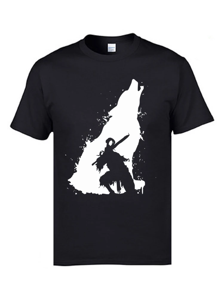 Artorias & Sif Tshirt 1291 Tops Shirts New Arrival Round Collar Normal Short Sleeve 100% Cotton Men's T-shirts T Shirt Artorias & Sif Tshirt 1291 black
