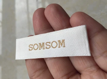 

Custom cut folded clothing labels custom private brand woven labels and tags DSLBP09 (Please see instructions)