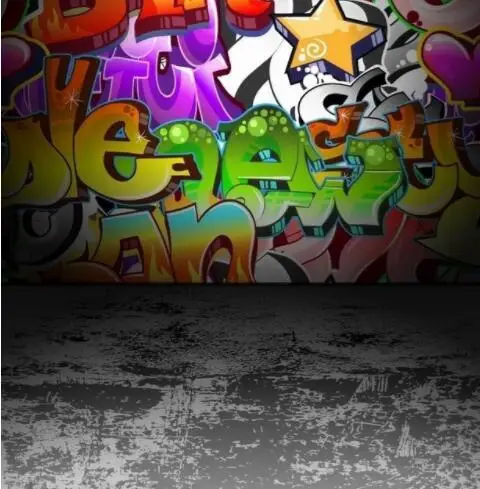 

SHENGYONGBAO Vinyl Custom Photography Background Props Photography Studio Backdrops Graffiti TY-187