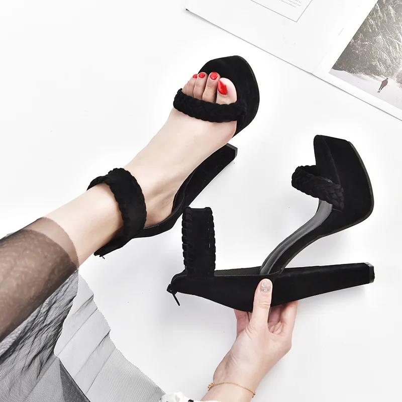 Brand Sandals Women Rhinestone Summer Shoes wedges Slip On Shoes Woman Waterproof Party Women's Shoes Wedding Shoes M645