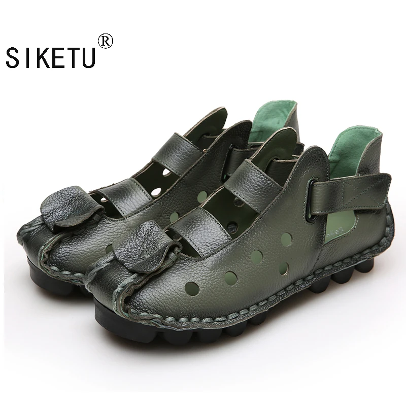 New Personality National Wind Retro Handmade Leather Sandals Female Literary Head Skin Baotou Hole Women Sandals Leather Shoes New Personality National Wind Retro Handmade Leather Sandals Female Literary Head Skin Baotou Hole Women Sandals Leather Shoes